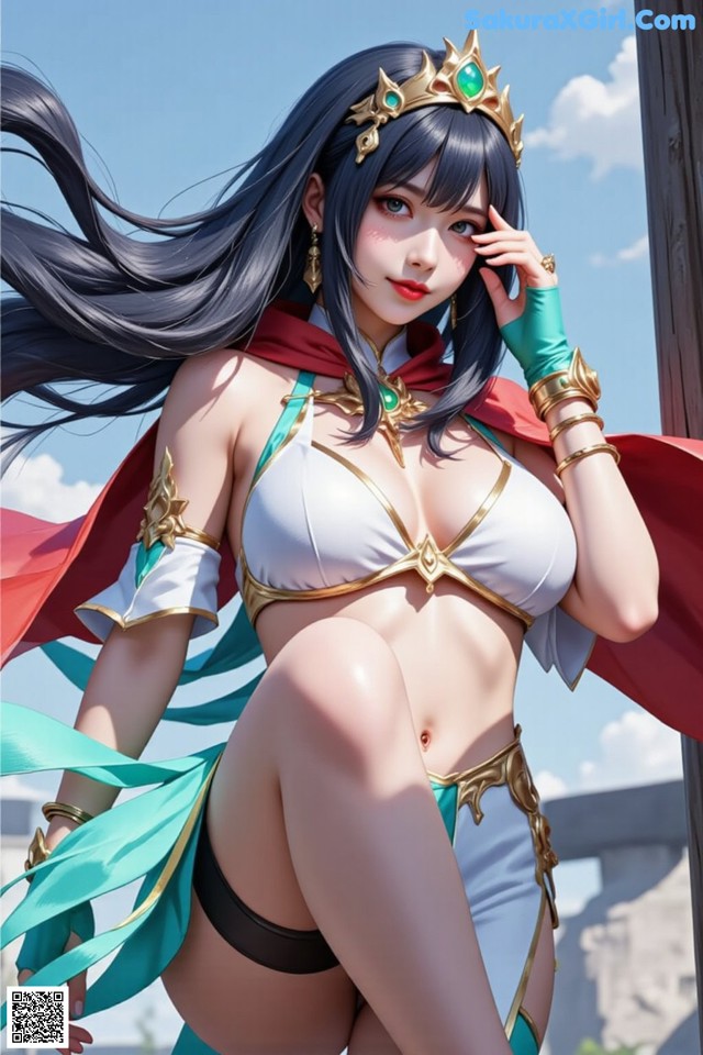 Hentai - Under the Radiance of Celestial Grace Set.1 20250106 Part 4 No.8187db A woman in a bikini with a crown on her head.