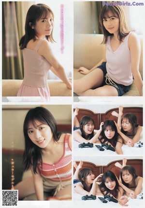 A group of young women posing for a magazine cover.