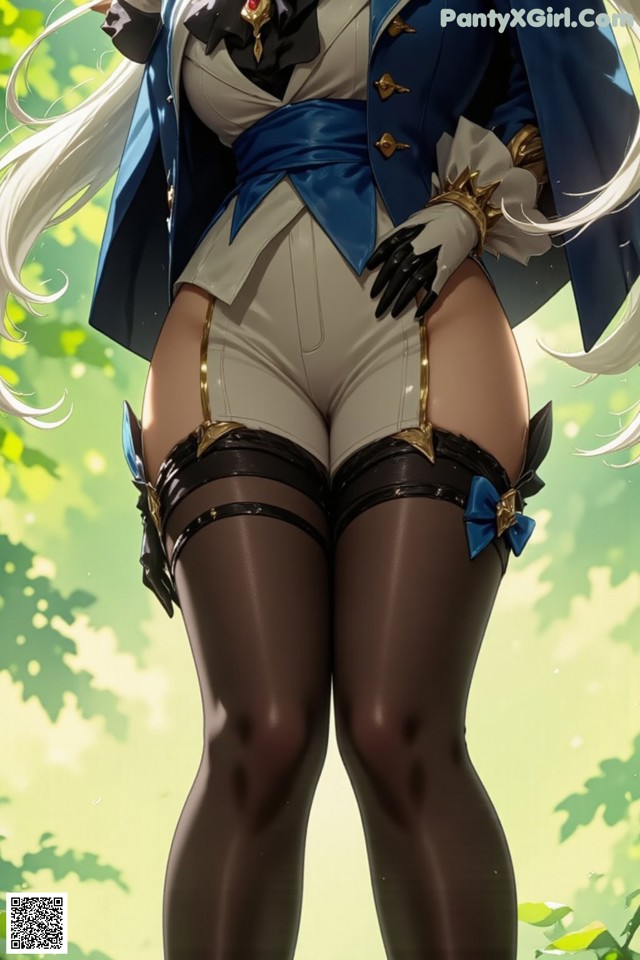 Hentai - Luminous Charm of the Aquatic Enchantress Set.2 20250126 Part 4 No.f6b812 A woman in a blue jacket and black stockings is posing for a picture.