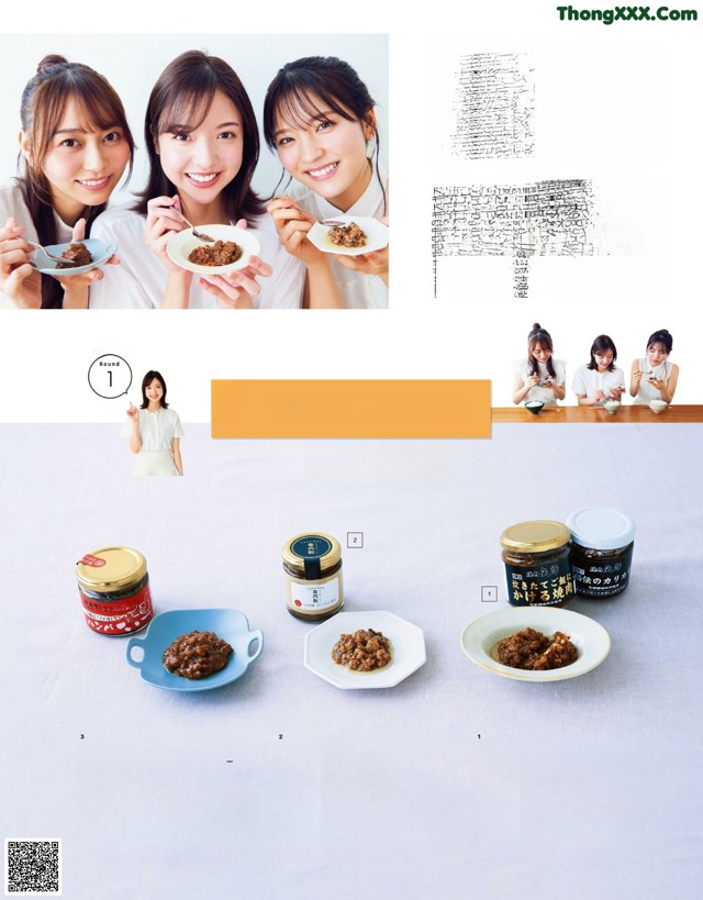 A group of young women eating food on a table.